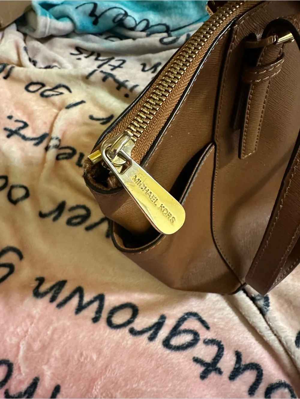 Michael Kors Brown Saffiano Leather Tote Bag